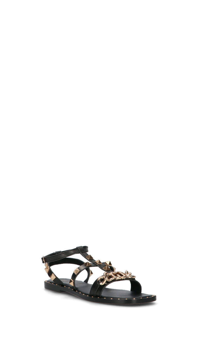 GAUDI' Sandalo donna nero/oro in pelle