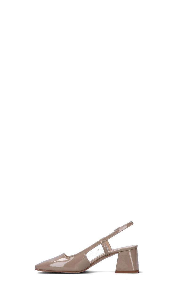 REBECCA VAN DICK Slingback donna beige in pelle