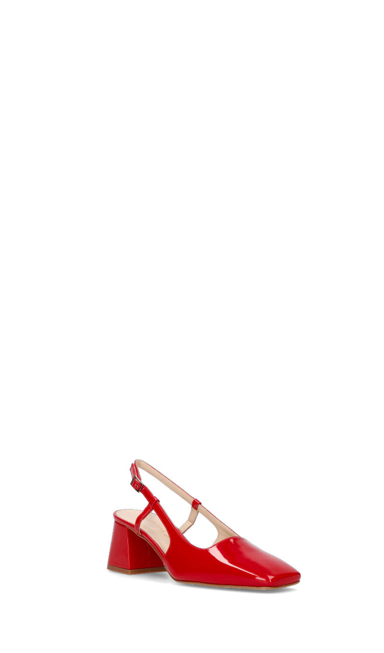 REBECCA VAN DIK Slingback donna rossa in pelle