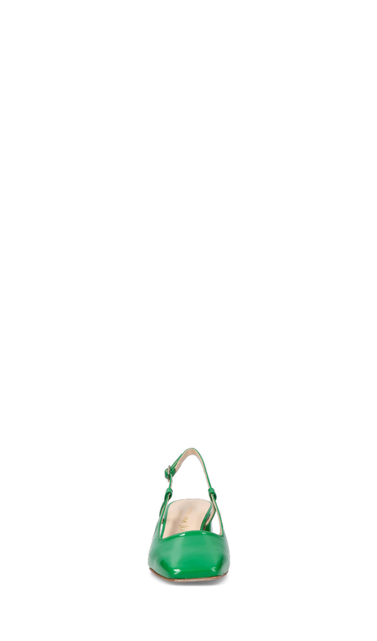 REBECCA VAN DIK Slingback donna verde in pelle