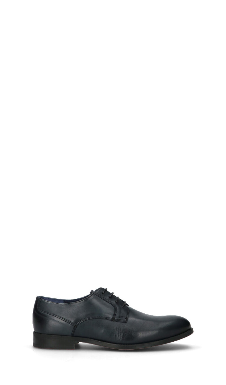 VALLEVERDE Stringata uomo blu in pelle