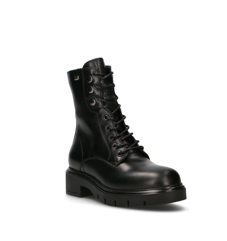 VALLEVERDE Anfibio donna nero in pelle