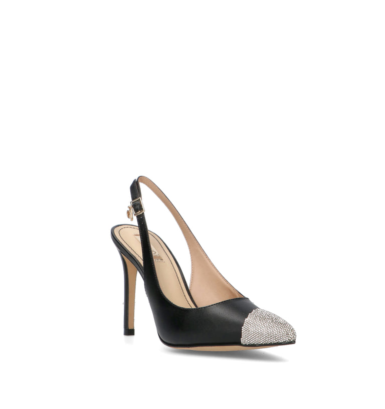 GAUDI' Slingback donna nera/grigia in pelle
