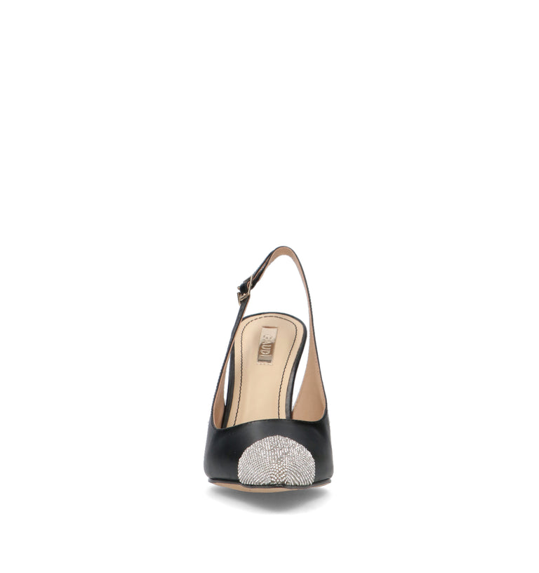 GAUDI' Slingback donna nera/grigia in pelle