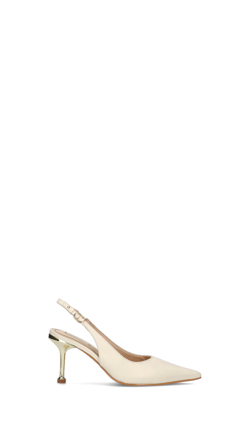 GAUDI' Slingback donna panna in pelle