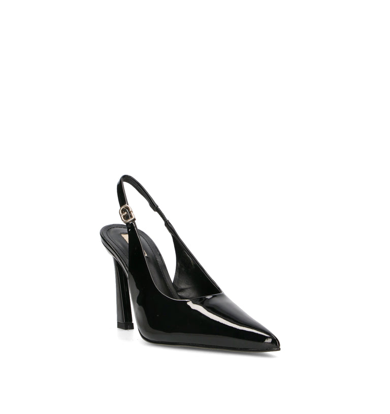 GAUDI' Slingback donna nera in vernice