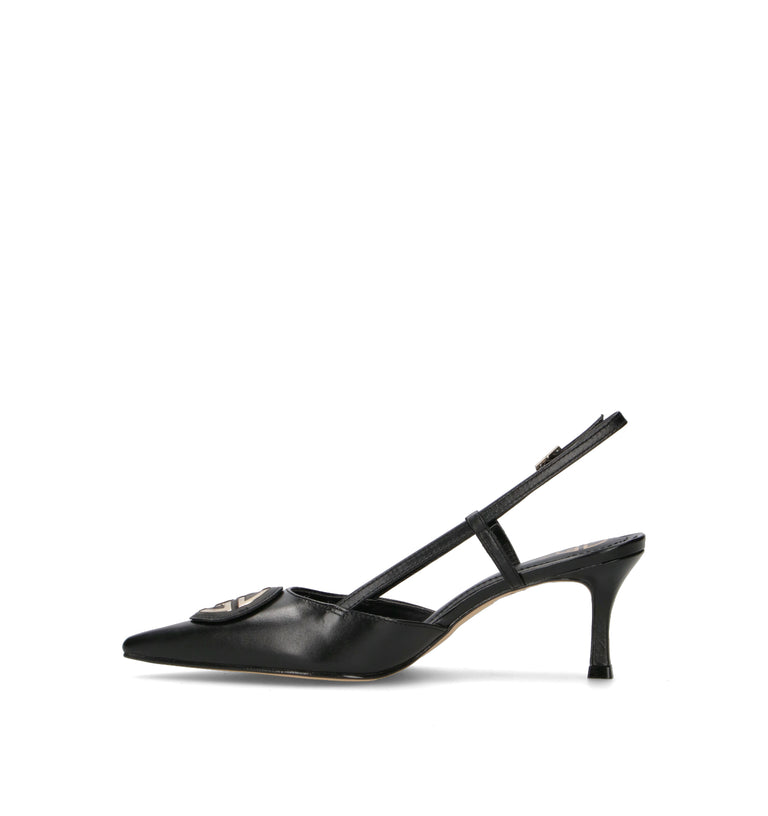 GAUDI' Slingback donna nera in pelle