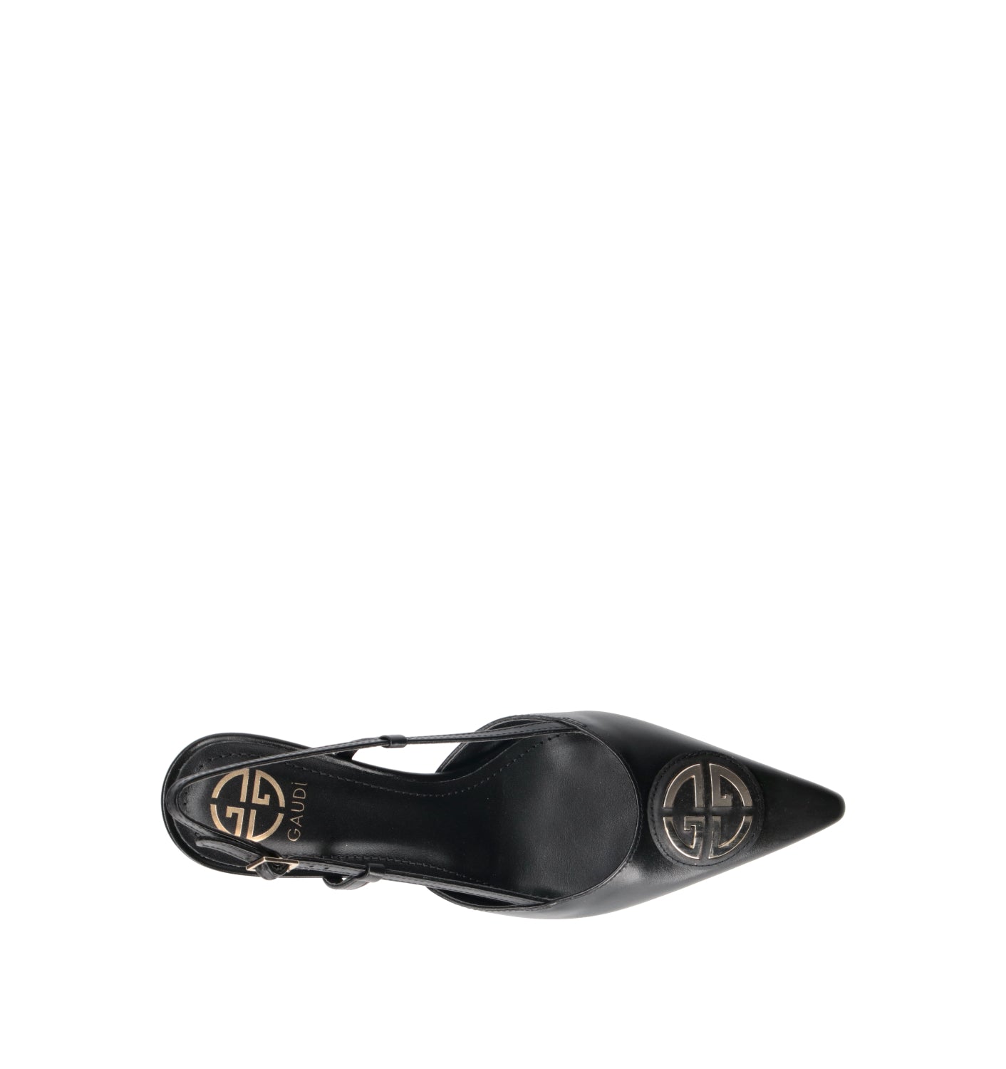 GAUDI' Slingback donna nera in pelle