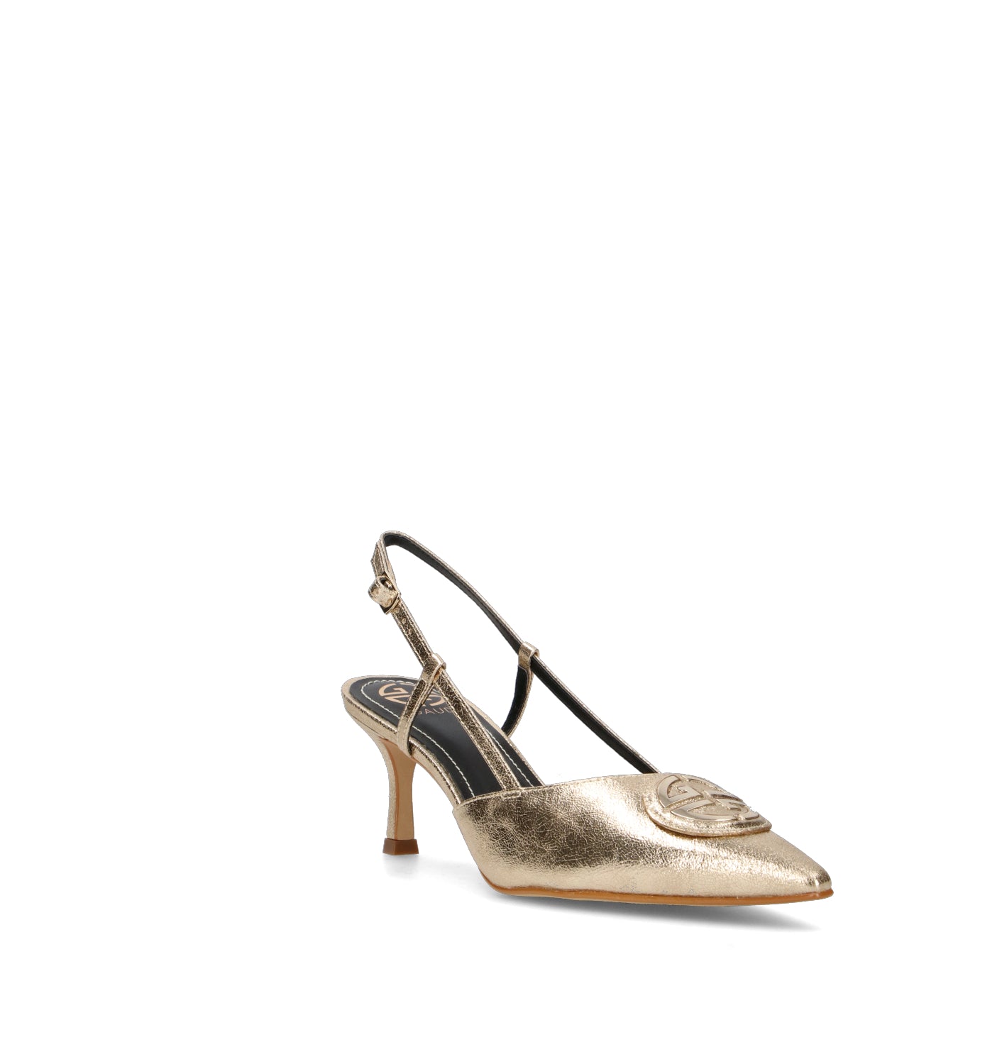 GAUDI' Slingback donna platino in pelle