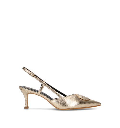 GAUDI' Slingback donna platino in pelle