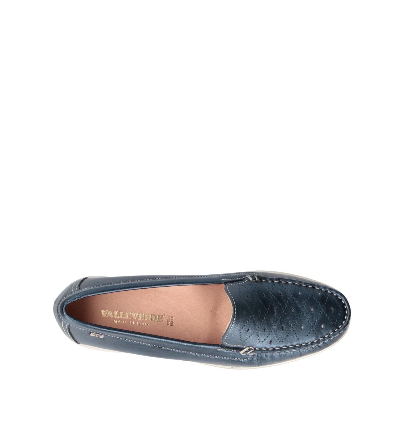VALLEVERDE Mocassino donna navy in pelle