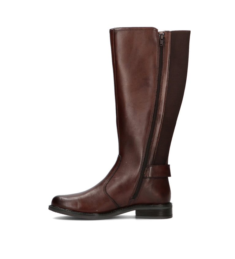 VALLEVERDE Stivale donna marrone in pelle