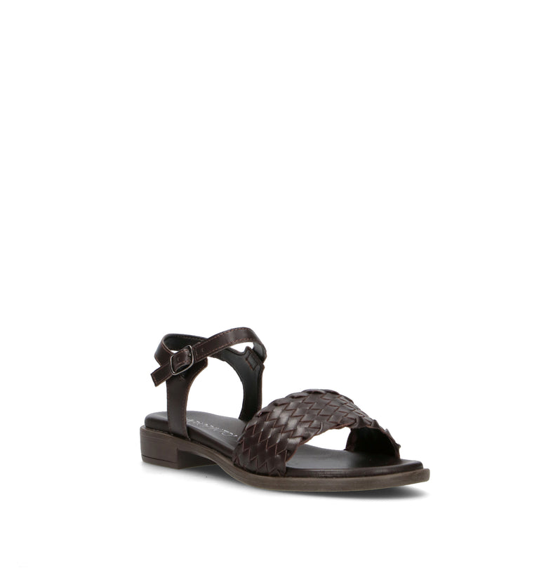 VARIOPINTO Sandalo donna cioccolato in pelle