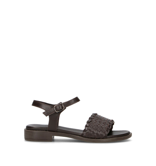 VARIOPINTO Sandalo donna cioccolato in pelle