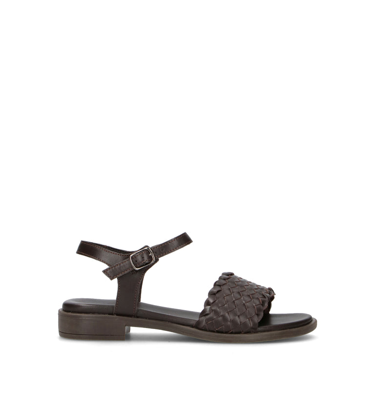VARIOPINTO Sandalo donna cioccolato in pelle