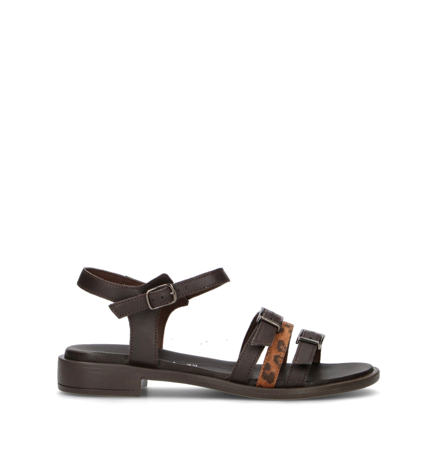 VARIOPINTO Sandalo donna marrone in pelle
