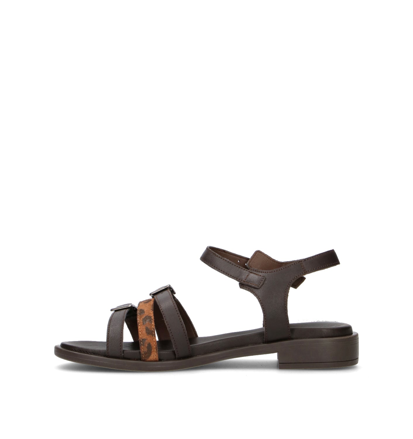 VARIOPINTO Sandalo donna marrone in pelle