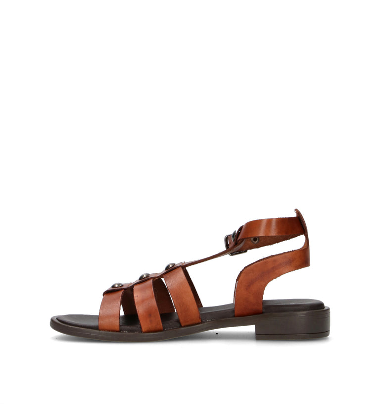 VARIOPINTO Sandalo donna marrone in pelle