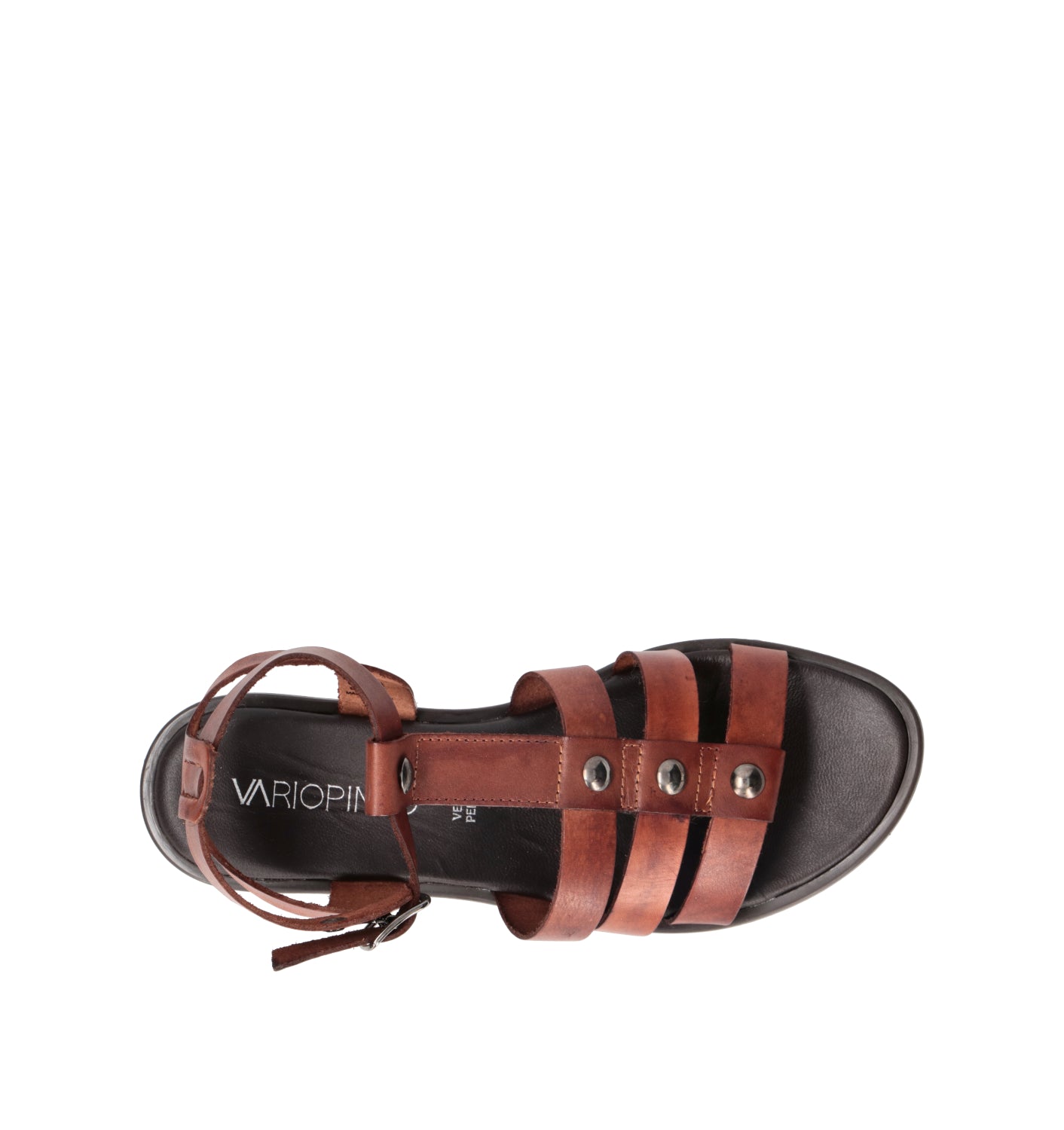 VARIOPINTO Sandalo donna marrone in pelle