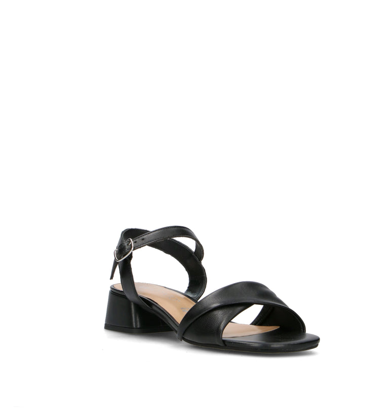VARIOPINTO Sandalo donna nero in pelle
