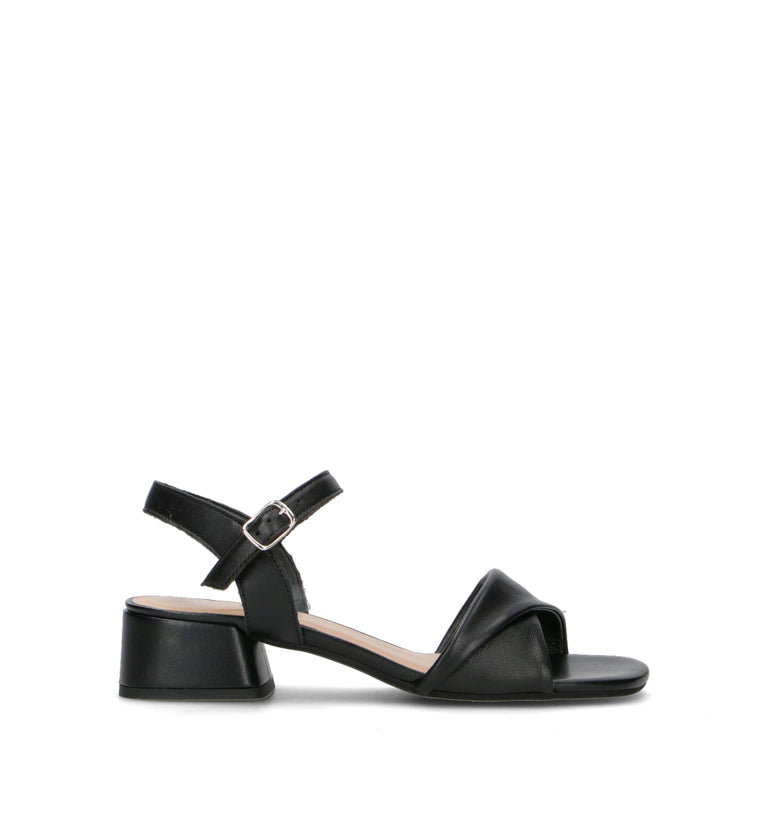 VARIOPINTO Sandalo donna nero in pelle