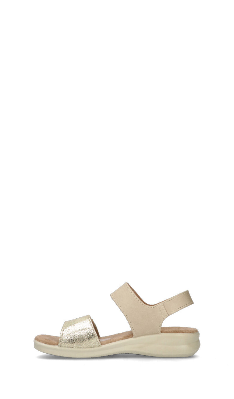 VALLEVERDE Sandalo donna beige/oro
