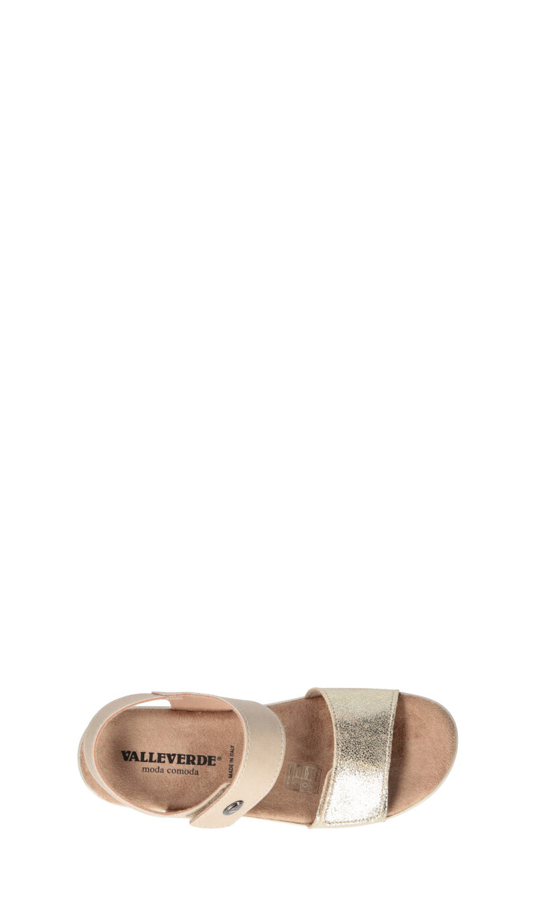 VALLEVERDE Sandalo donna beige/oro