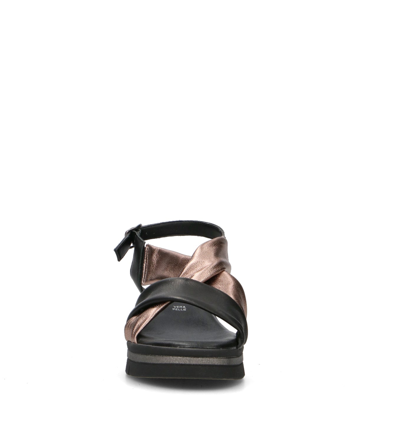 VARIOPINTO Sandalo donna nero in pelle