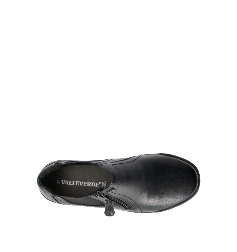 VALLEVERDE Scarpa comfort donna nera in pelle