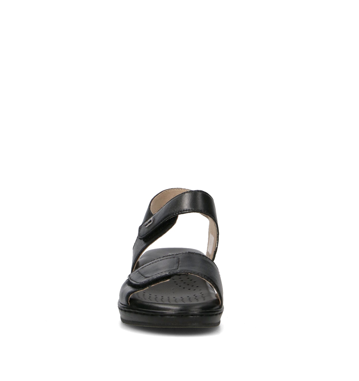 VALLEVERDE Sandalo donna nero in pelle
