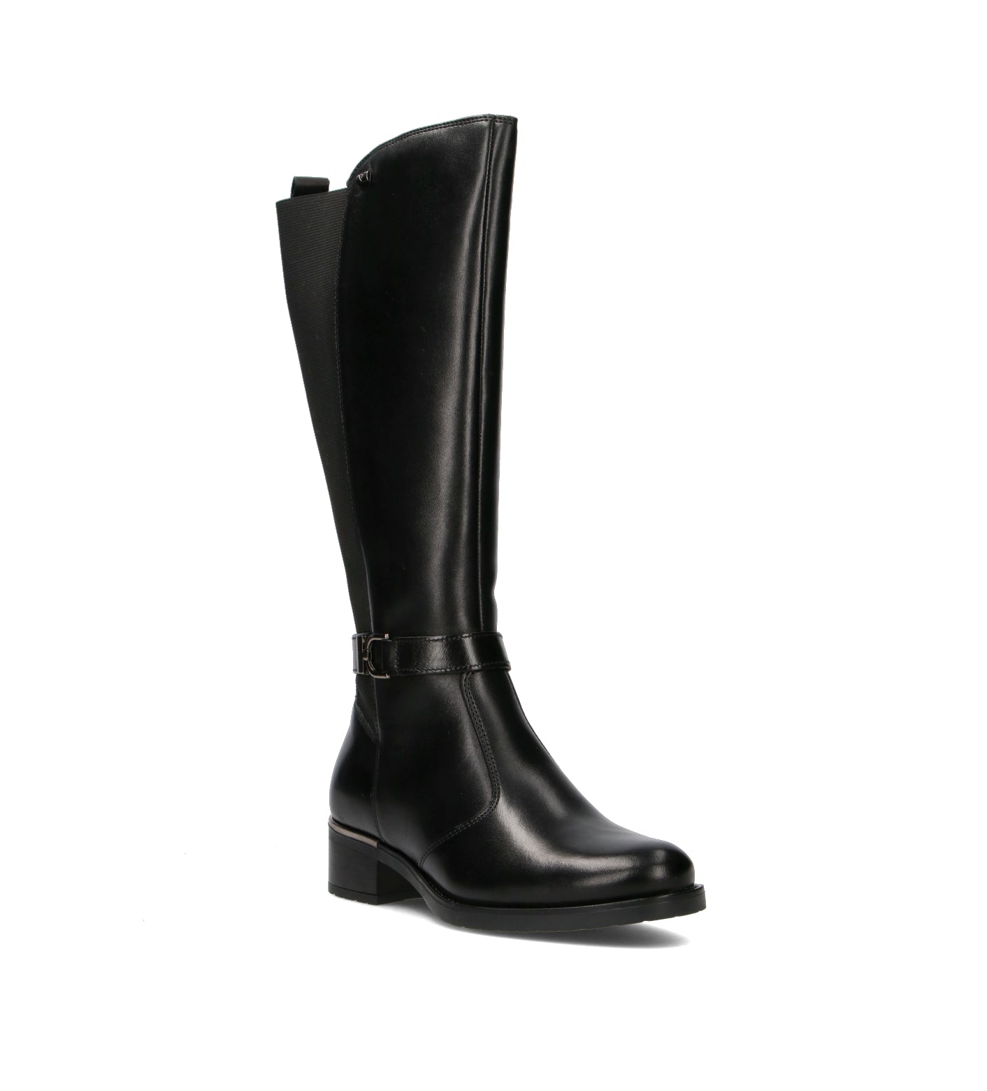 VALLEVERDE Stivale donna nero in pelle