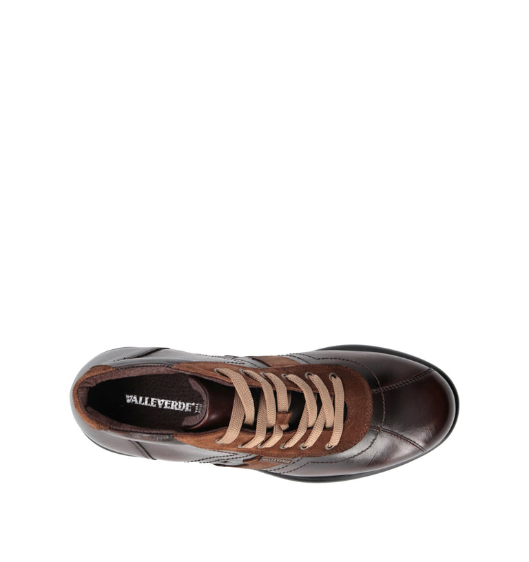 VALLEVERDE Sneaker uomo marrone in pelle