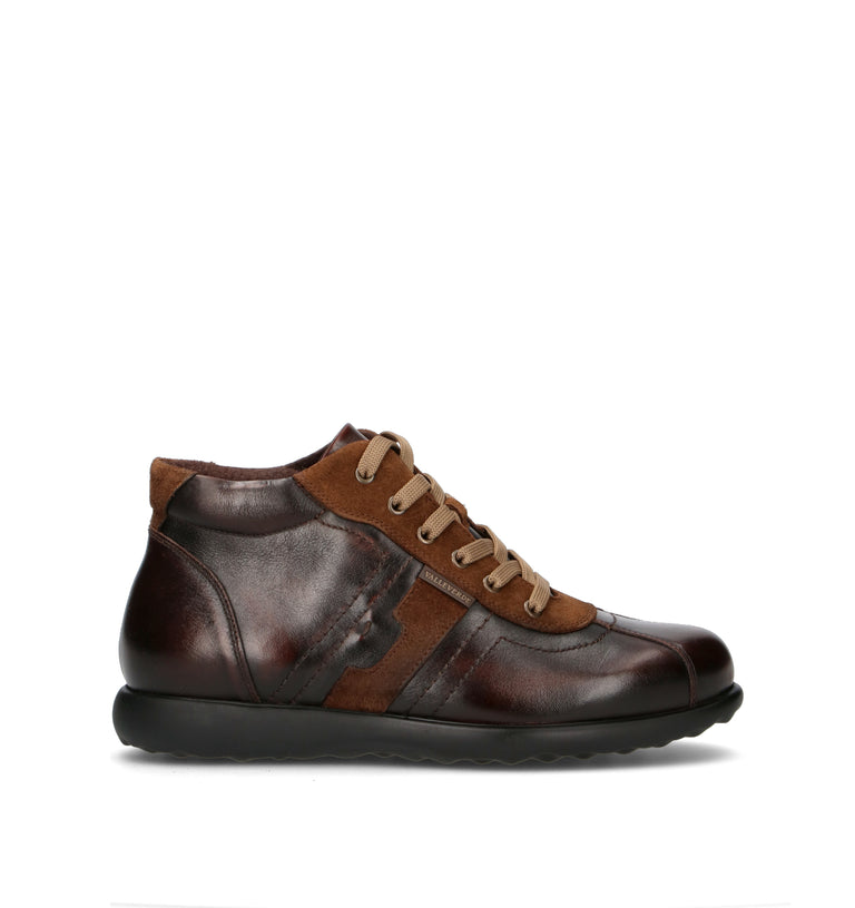 VALLEVERDE Sneaker uomo marrone in pelle