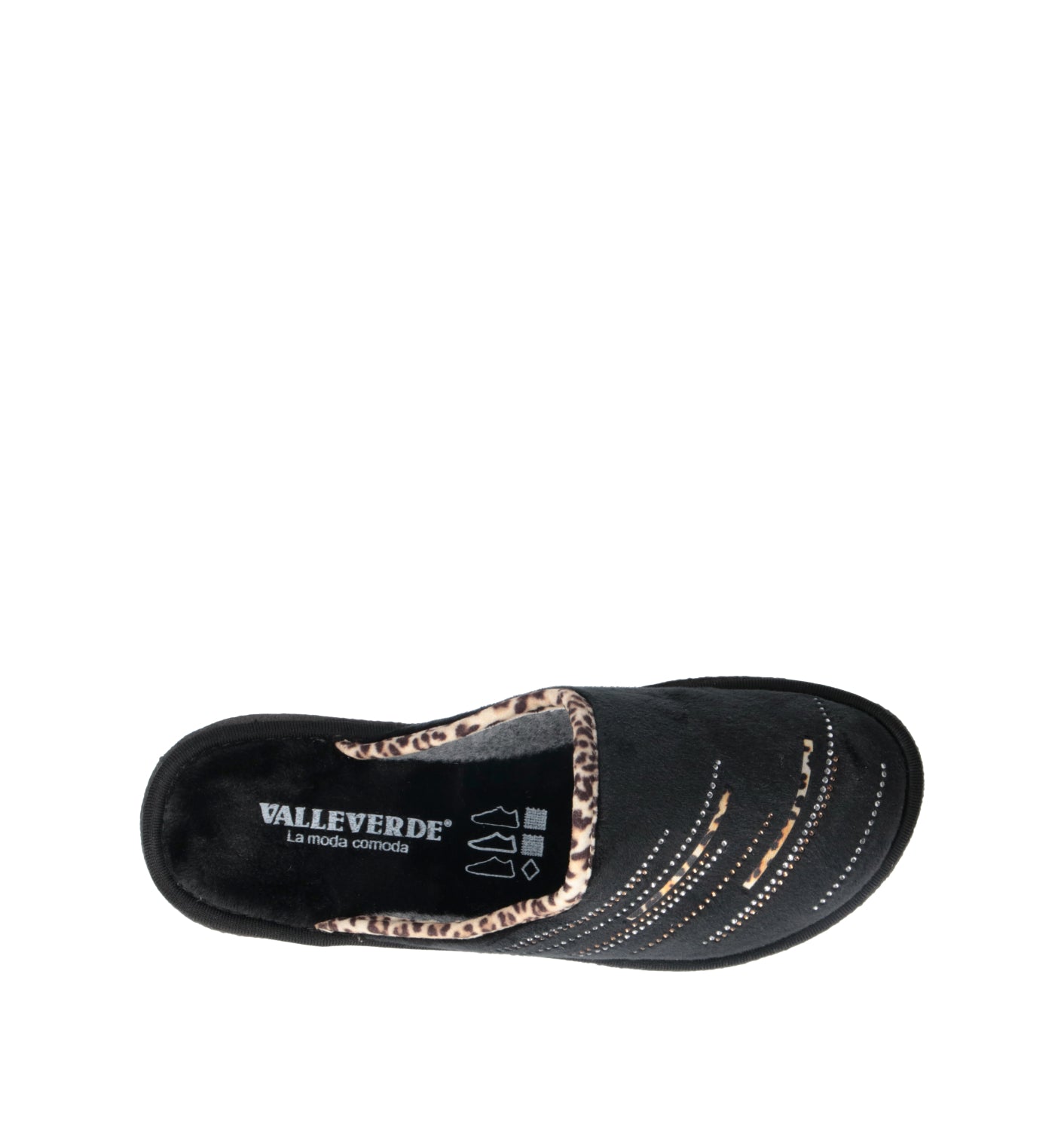 VALLEVERDE Pantofola donna nera