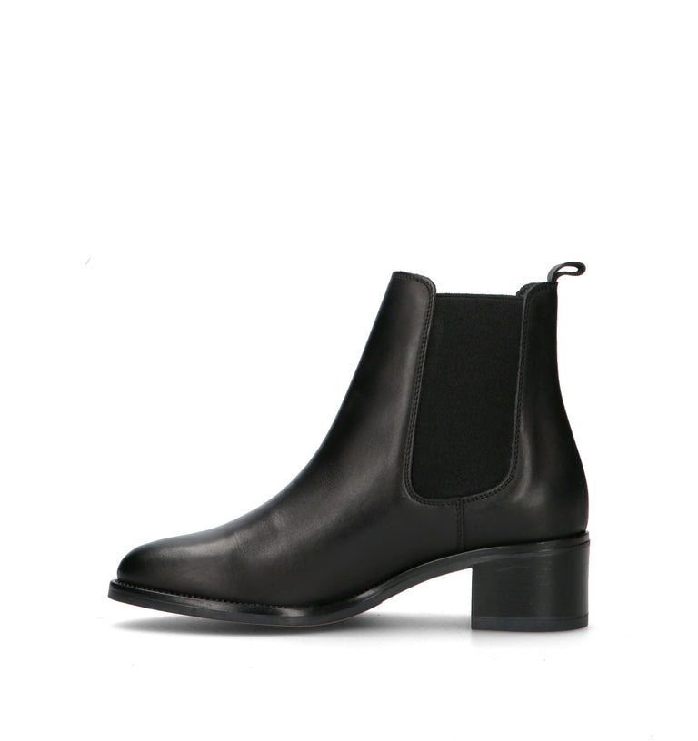 VARIOPINTO Tronchetto donna nero in pelle