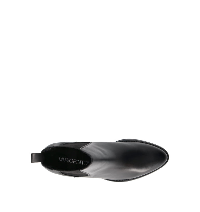 VARIOPINTO Tronchetto donna nero in pelle