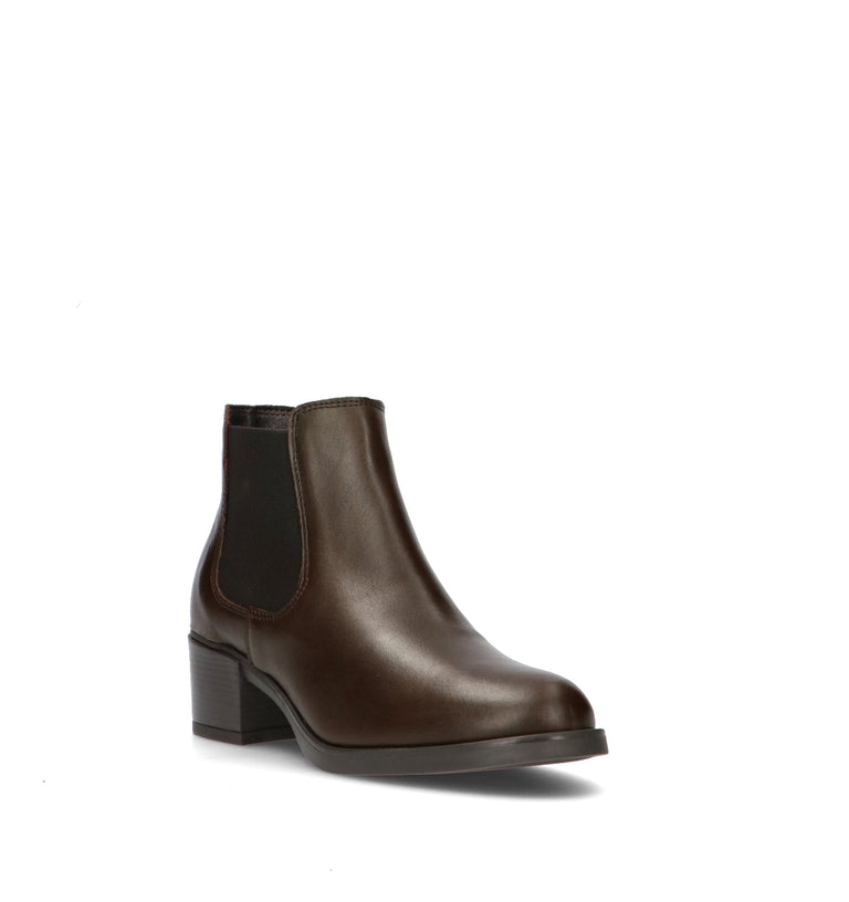 VARIOPINTO Tronchetto donna moca in pelle