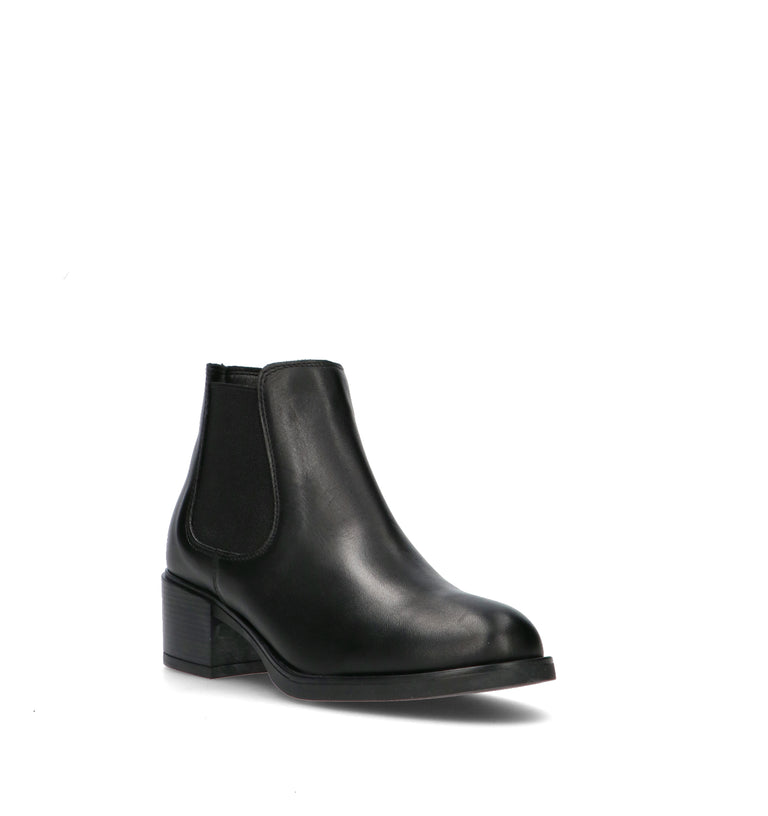 VARIOPINTO Tronchetto donna nero in pelle