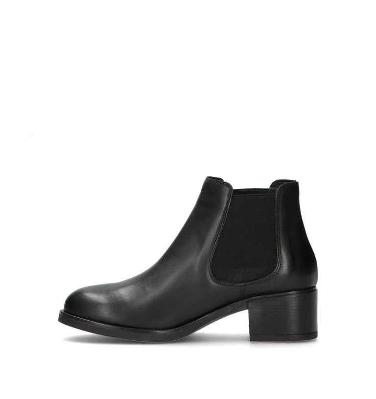 VARIOPINTO Tronchetto donna nero in pelle