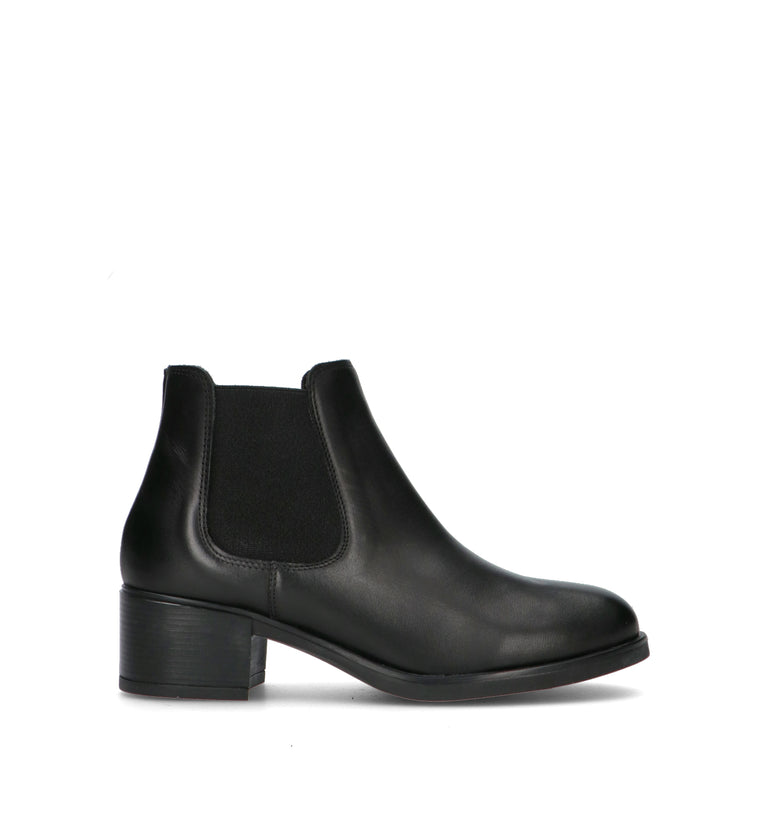 VARIOPINTO Tronchetto donna nero in pelle