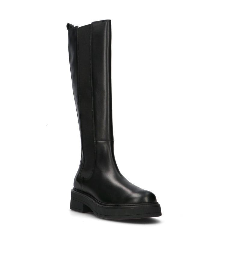 VARIOPINTO Stivale donna nero in pelle