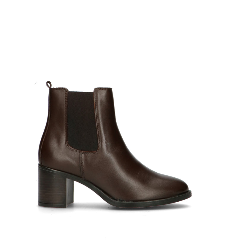 VARIOPINTO Tronchetto donna moca in pelle