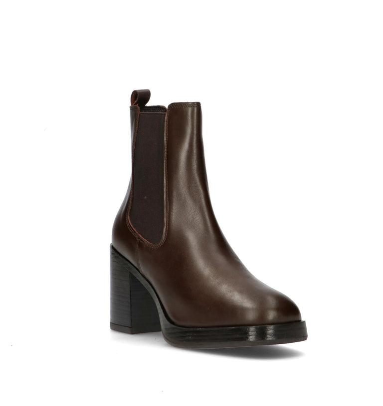 VARIOPINTO Tronchetto donna moca in pelle