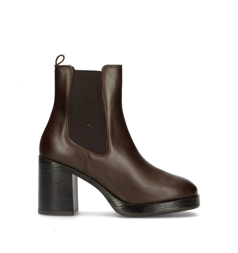 VARIOPINTO Tronchetto donna moca in pelle