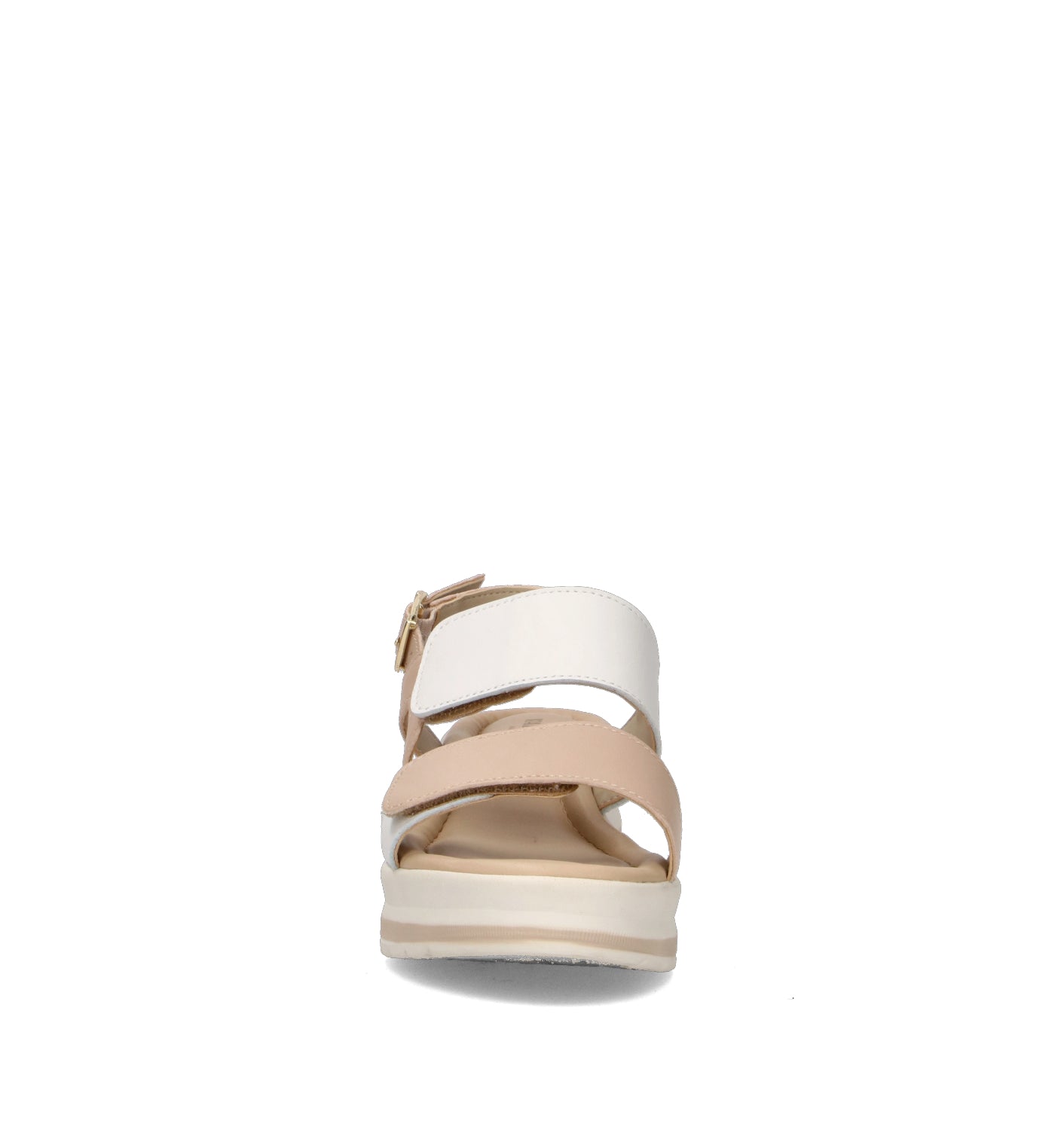 VALLEVERDE Sandalo donna bianco/beige in pelle