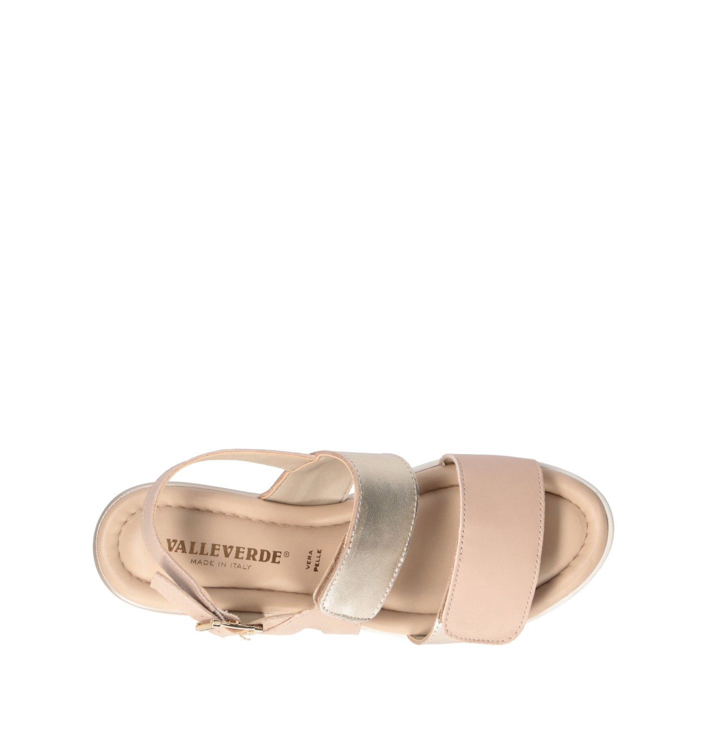 VALLEVERDE Sandalo donna platino in pelle