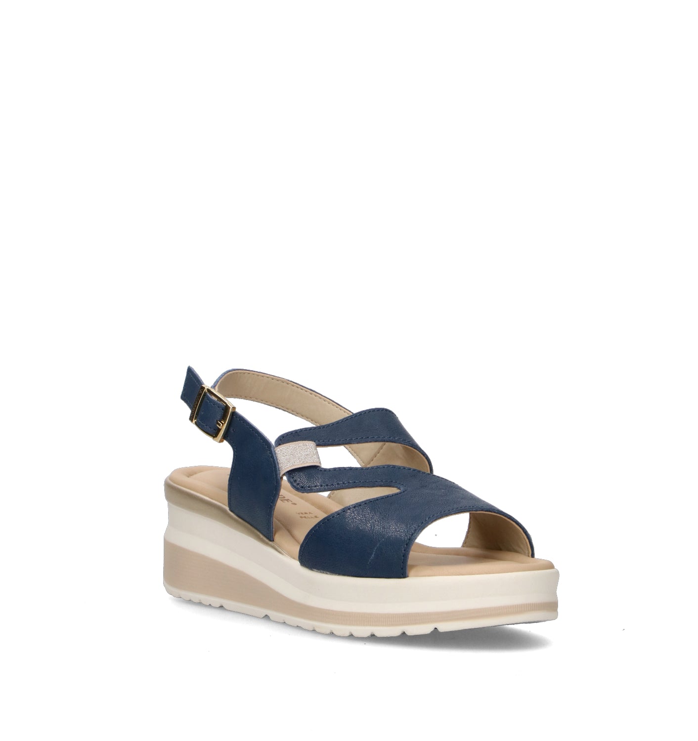 VALLEVERDE Sandalo donna blu in pelle
