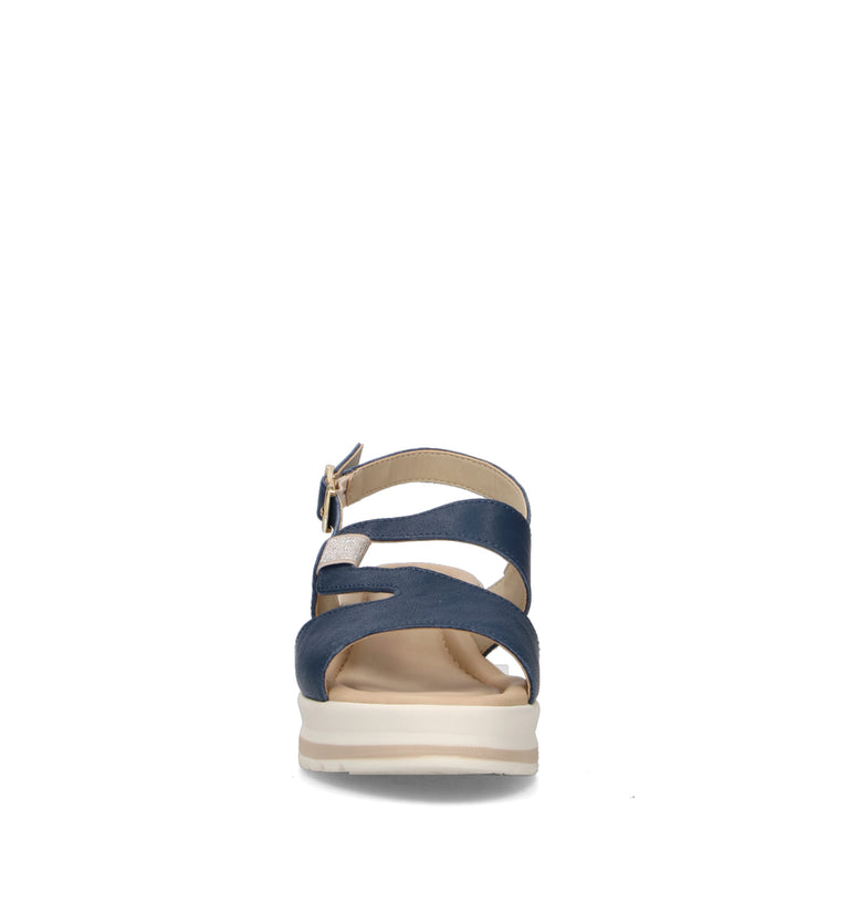 VALLEVERDE Sandalo donna blu in pelle