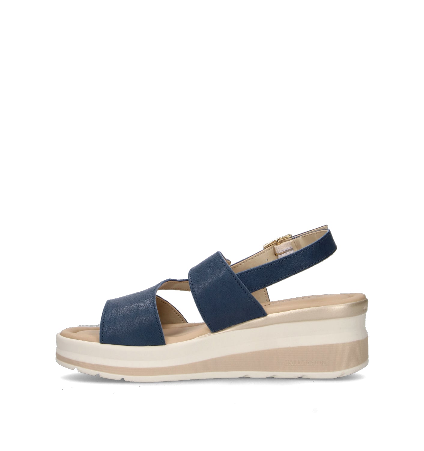 VALLEVERDE Sandalo donna blu in pelle