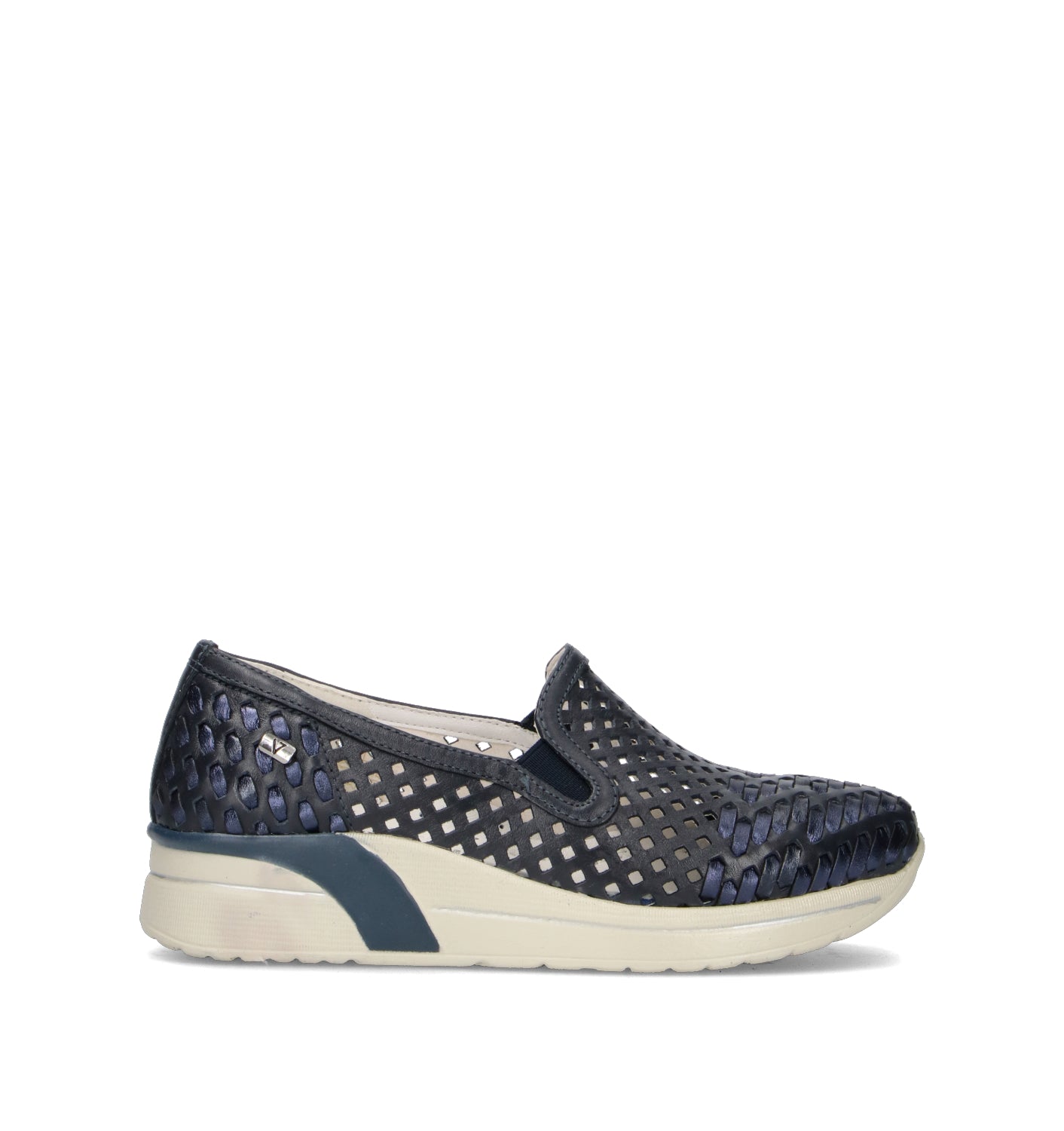 VALLEVERDE Mocassino donna blu in pelle